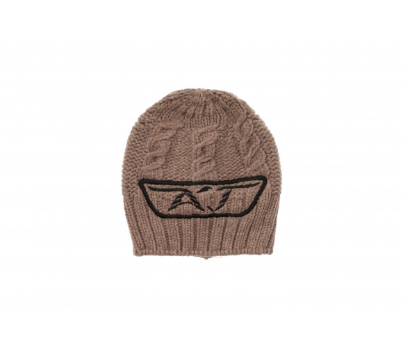 Embroidered Logo Wool Beanie Hat