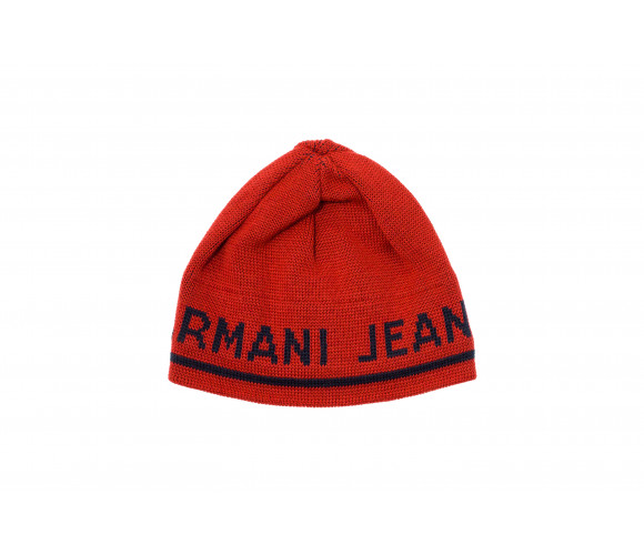 Logo Knit Wool Blend Beanie Hat
