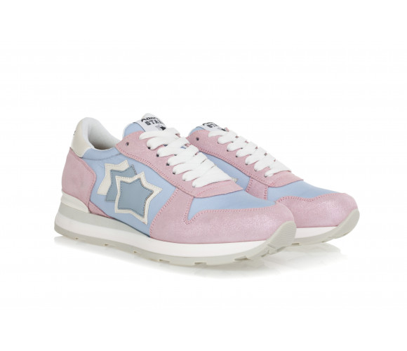 'Gemma' Suede & Technical Fabric Sneakers