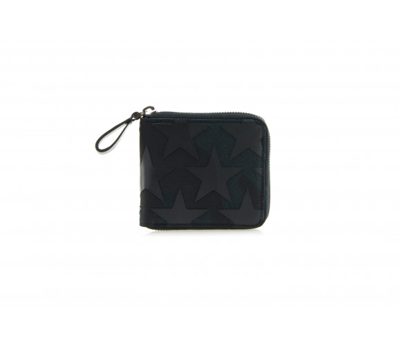 'Camustars' Leather & Canvas Zip Wallet