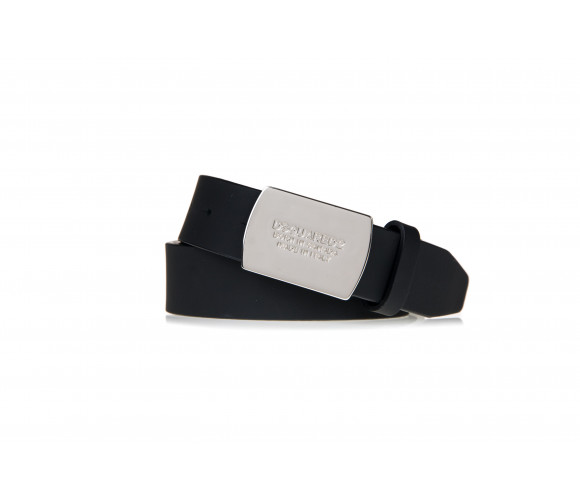 Logo Buckle Leather Belt