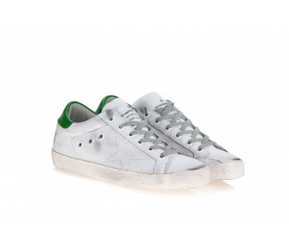 'Superstar' Vintage Effect Leather Sneakers