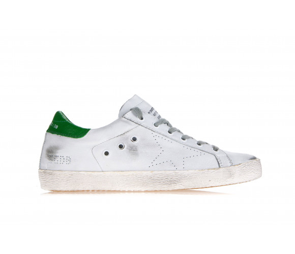 'Superstar' Vintage Effect Leather Sneakers
