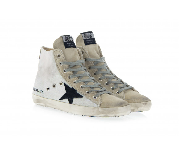 'Francy' Glitter Textile Hi-Top Sneakers