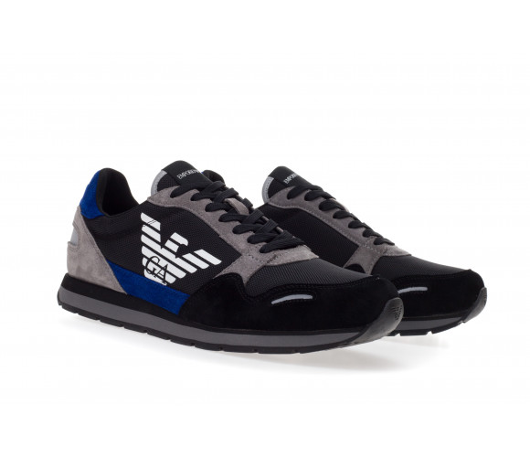 Technical Fabric And Suede Sneakers