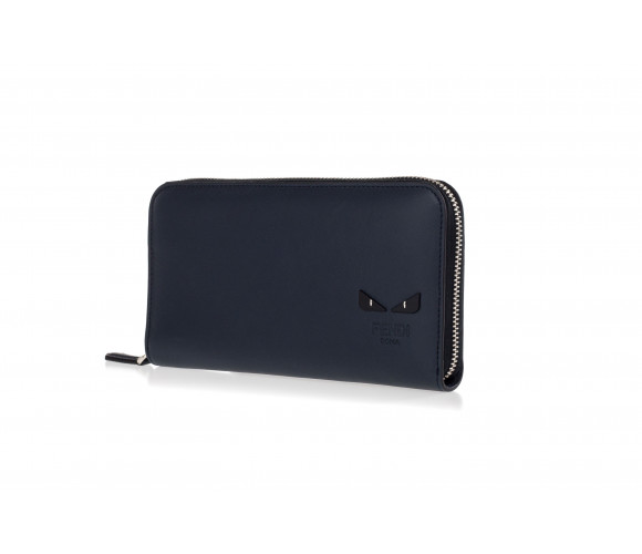 Century leather Zip-Around Wallet with 'Bag Bugs Eyes'