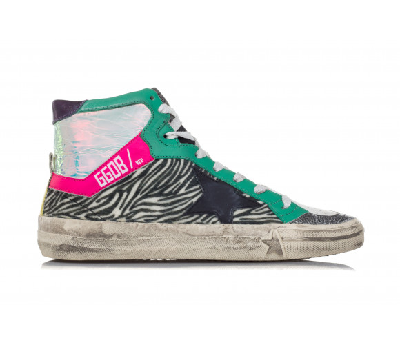 '2.12' Zebra Printed Pony Hair Sneakers
