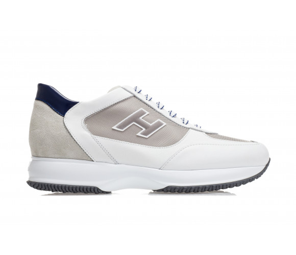 'Interactive' Leather & Technical Fabric Sneakers
