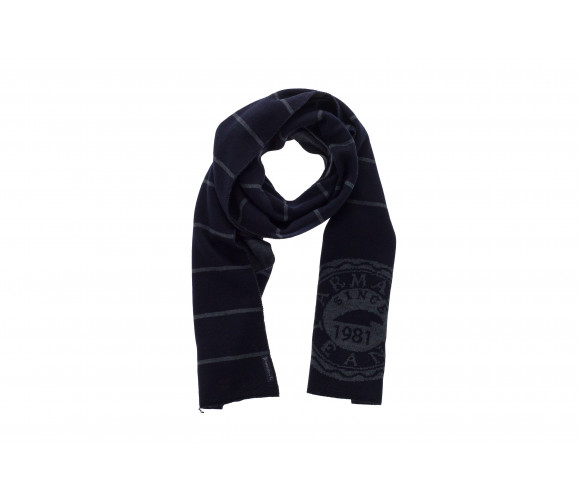 Striped Wool Blend Scarf