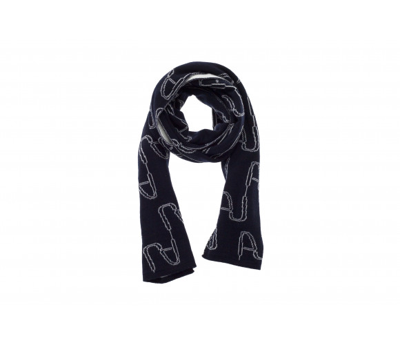 Wool Blend Logo Scarf