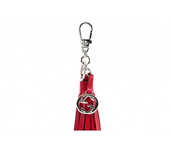 Fringed leather key holder