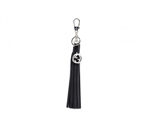 Fringed leather key holder