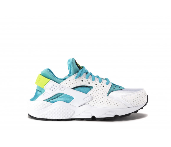"air huarache run" technical fabric & leather sneakers