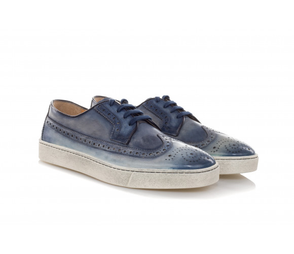 Washed Leather Derby Shoes