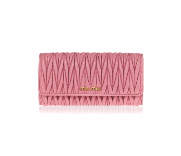 Matelassé leather Continental wallet