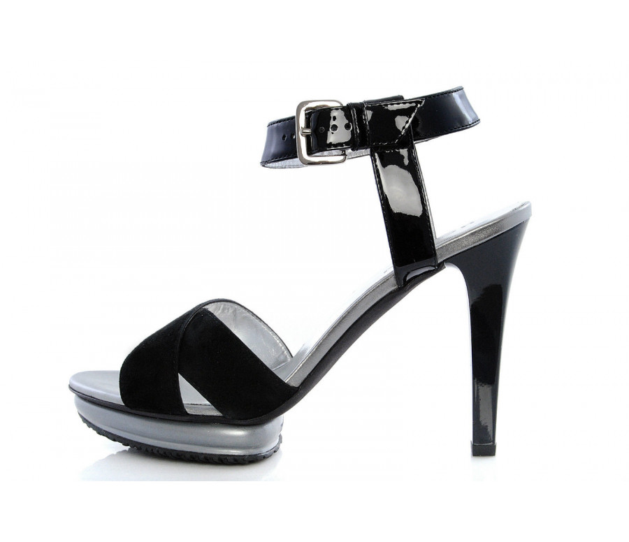"h226" suede & leather platform sandals