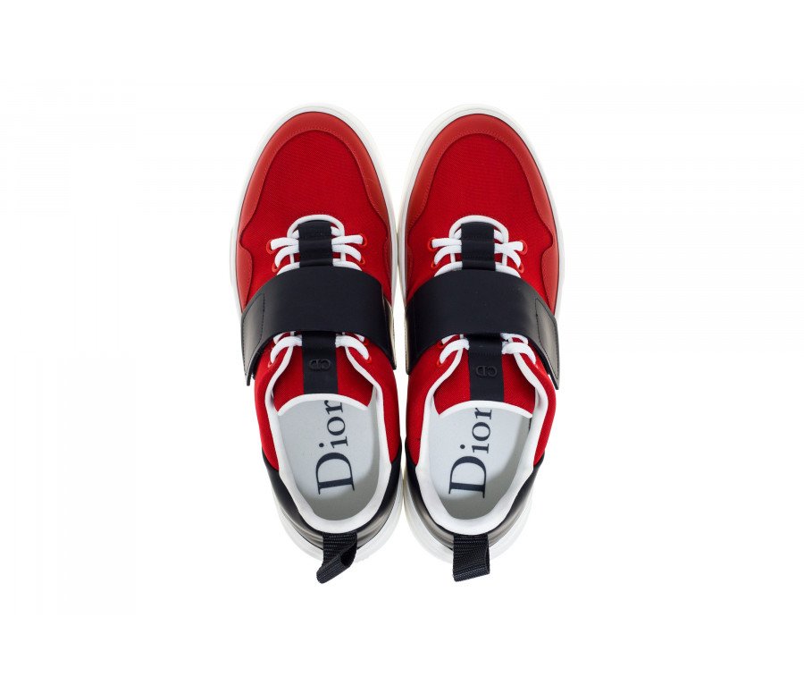 Canvas & Matt Leather Sneakers