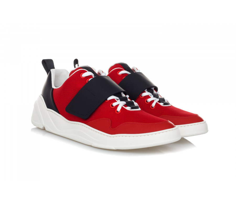 Canvas & Matt Leather Sneakers