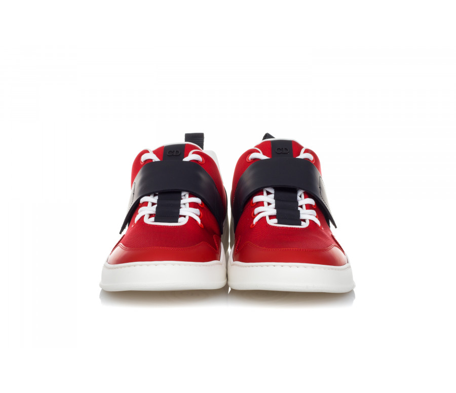 Canvas & Matt Leather Sneakers