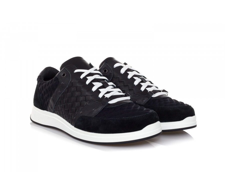 'Ayr' Intrecciato Leather Sneakers