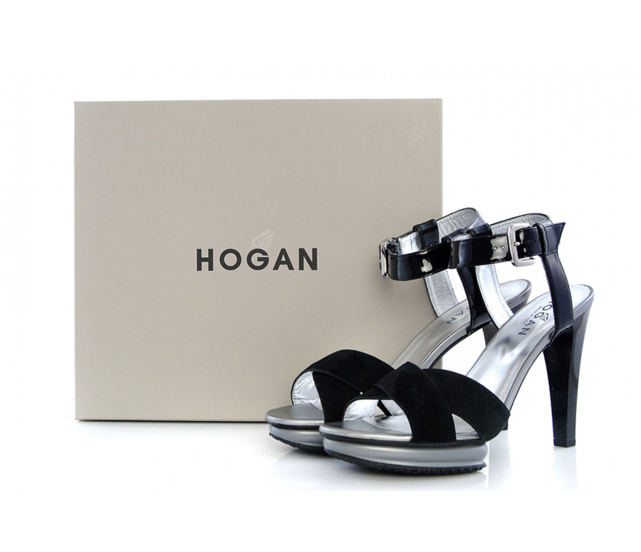 "h226" suede & leather platform sandals