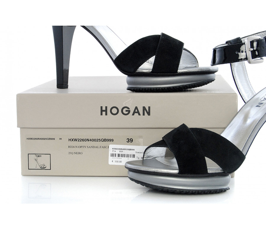"h226" suede & leather platform sandals