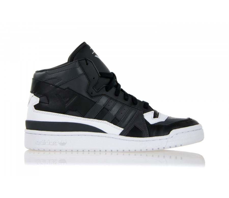 "white mountaineering forum mid" leather sneakers