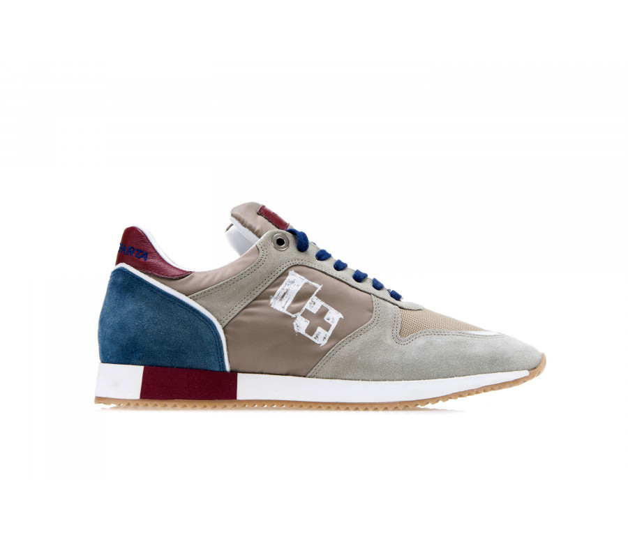 "cosimo" textile & suede running sneakers