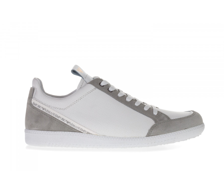 Leather And Suede Low-Top Sneakers