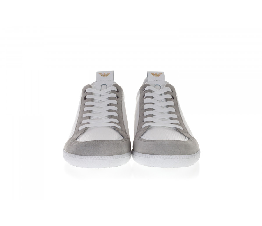 Leather And Suede Low-Top Sneakers