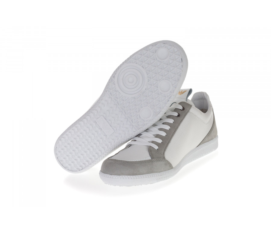 Leather And Suede Low-Top Sneakers