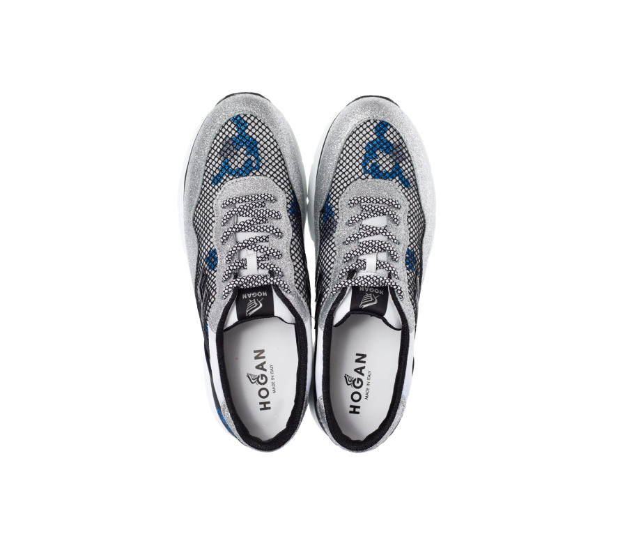 'H254' Glittered Sneakers With Mesh