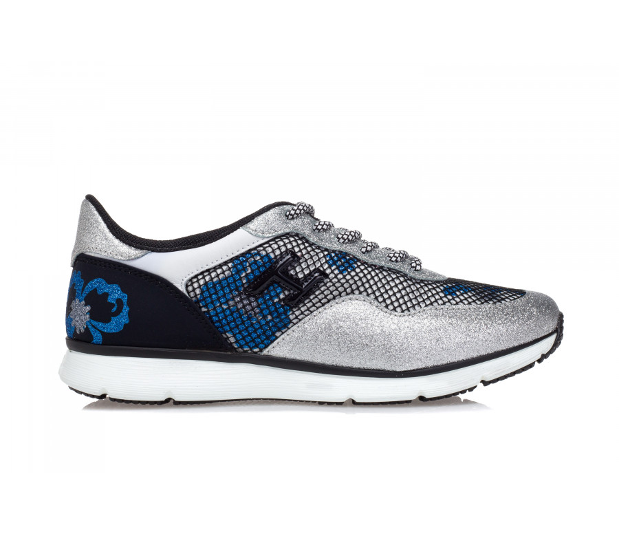 'H254' Glittered Sneakers With Mesh