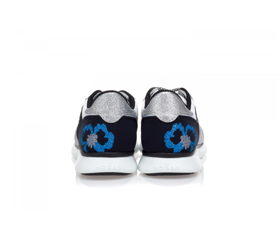 'H254' Glittered Sneakers With Mesh