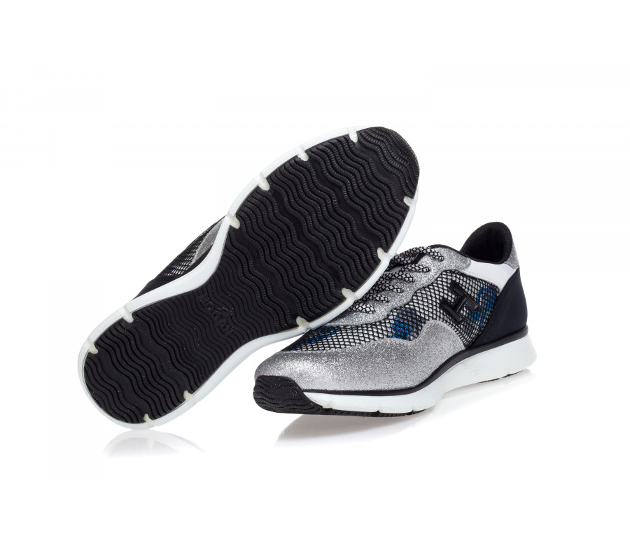 'H254' Glittered Sneakers With Mesh