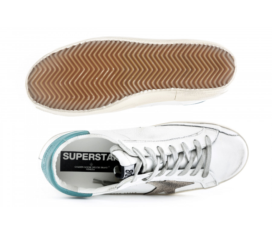 "superstar" vintage leather sneakers