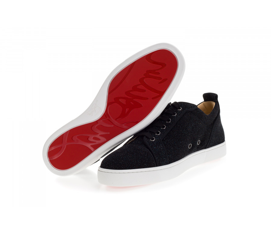 'Louis Junior Orlato Flat' Glittered Leather Sneakers