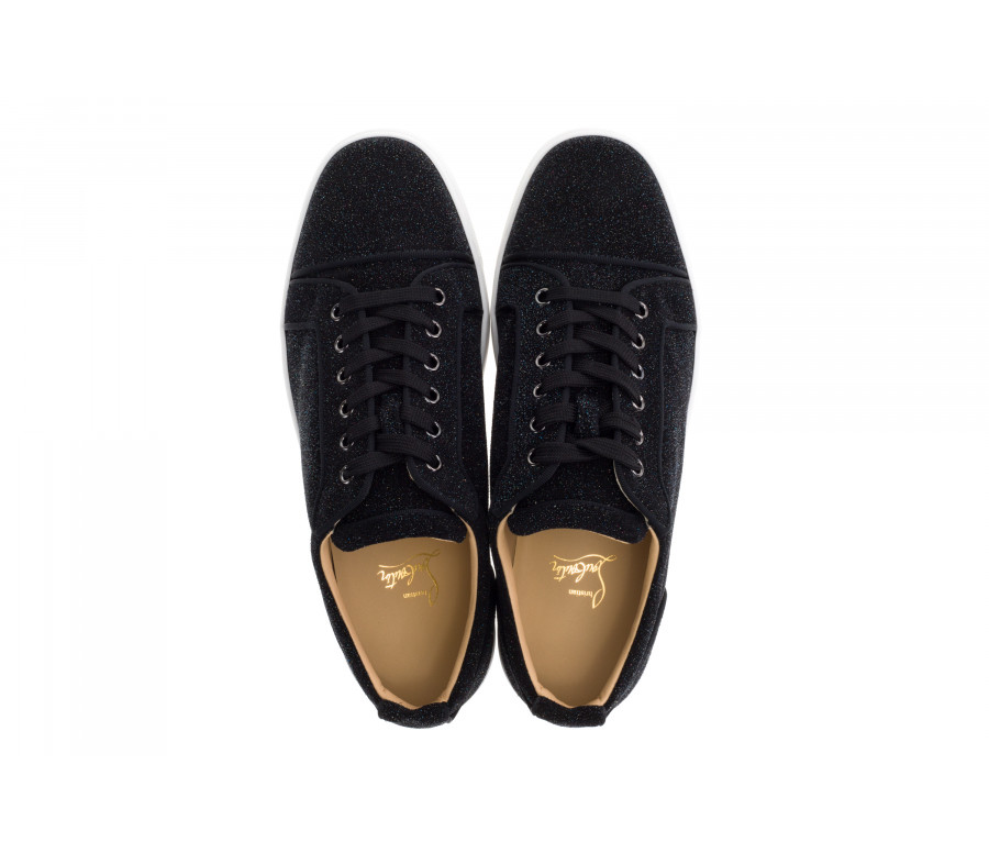 'Louis Junior Orlato Flat' Glittered Leather Sneakers