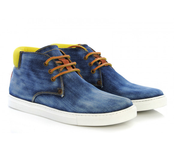 Denim & Technical Fabric Chukka Desert Boots