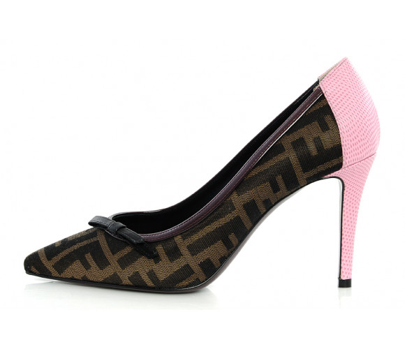 "zucca" canvas & leather pumps