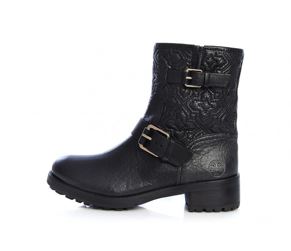"chrystie" quilted leather biker boots