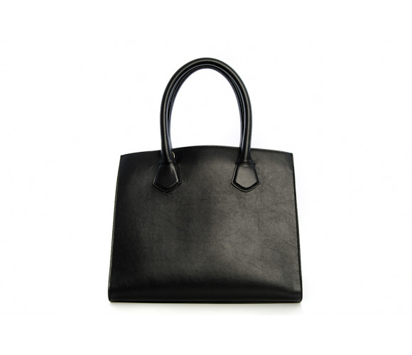 Leather tote bag