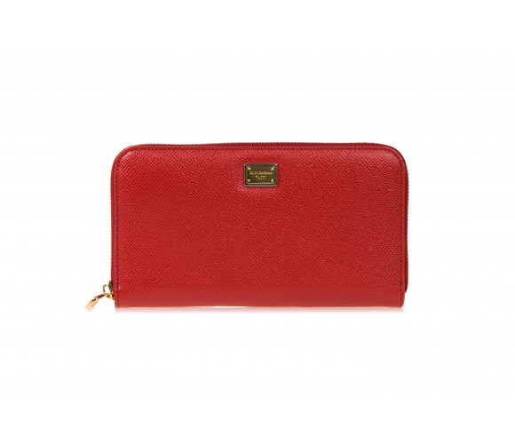 Dauphine Leather Zip-Around Wallet