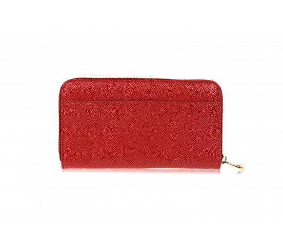 Dauphine Leather Zip-Around Wallet
