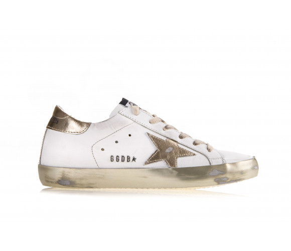 "Superstar" Golden Star Leather Sneakers