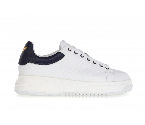 Leather Sneakers With High Rubber Outsole