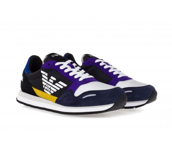 Technical Fabric And Suede Sneakers