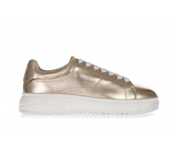 Leather Sneakers With High Rubber Outsole