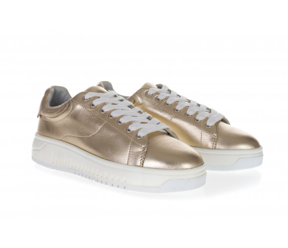 Leather Sneakers With High Rubber Outsole