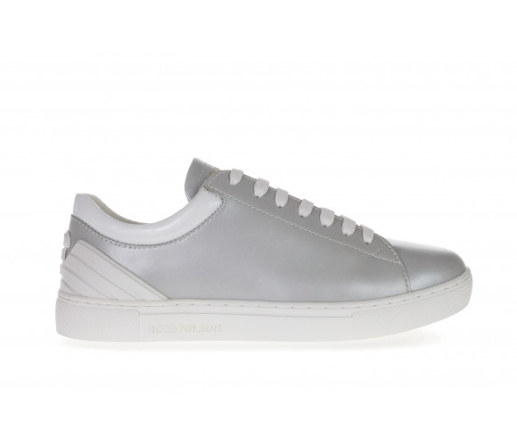 Leather Sneakers With Eagle To The Heel